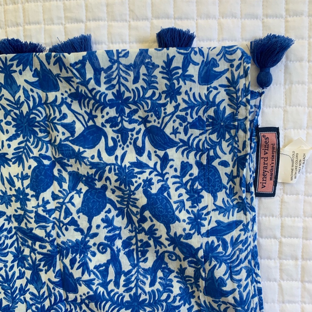 Vineyard Vines Blue Animal Print Scarf